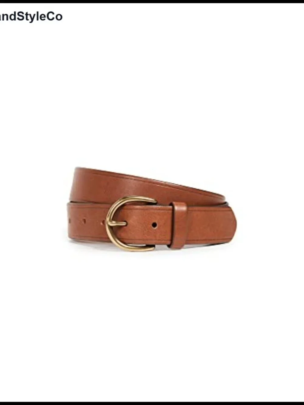 Women's Perfect Leather Belt Medium Gold-Tone Buckle Adjustable